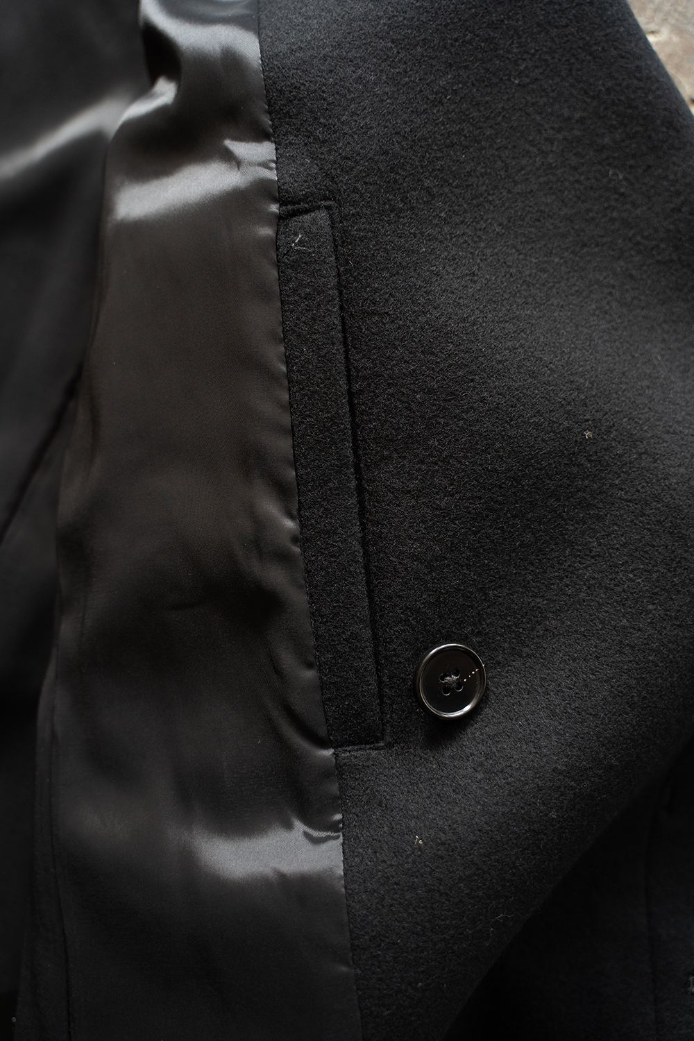 【ラスト1点】【24AW】Belted Over Coat/ベルテッドオーバーコート(BLACK)