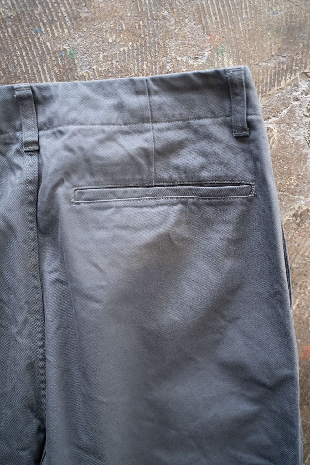 【ラスト1点】【23SS】コットンドリルワイドパンツ(BLUE GRAY)