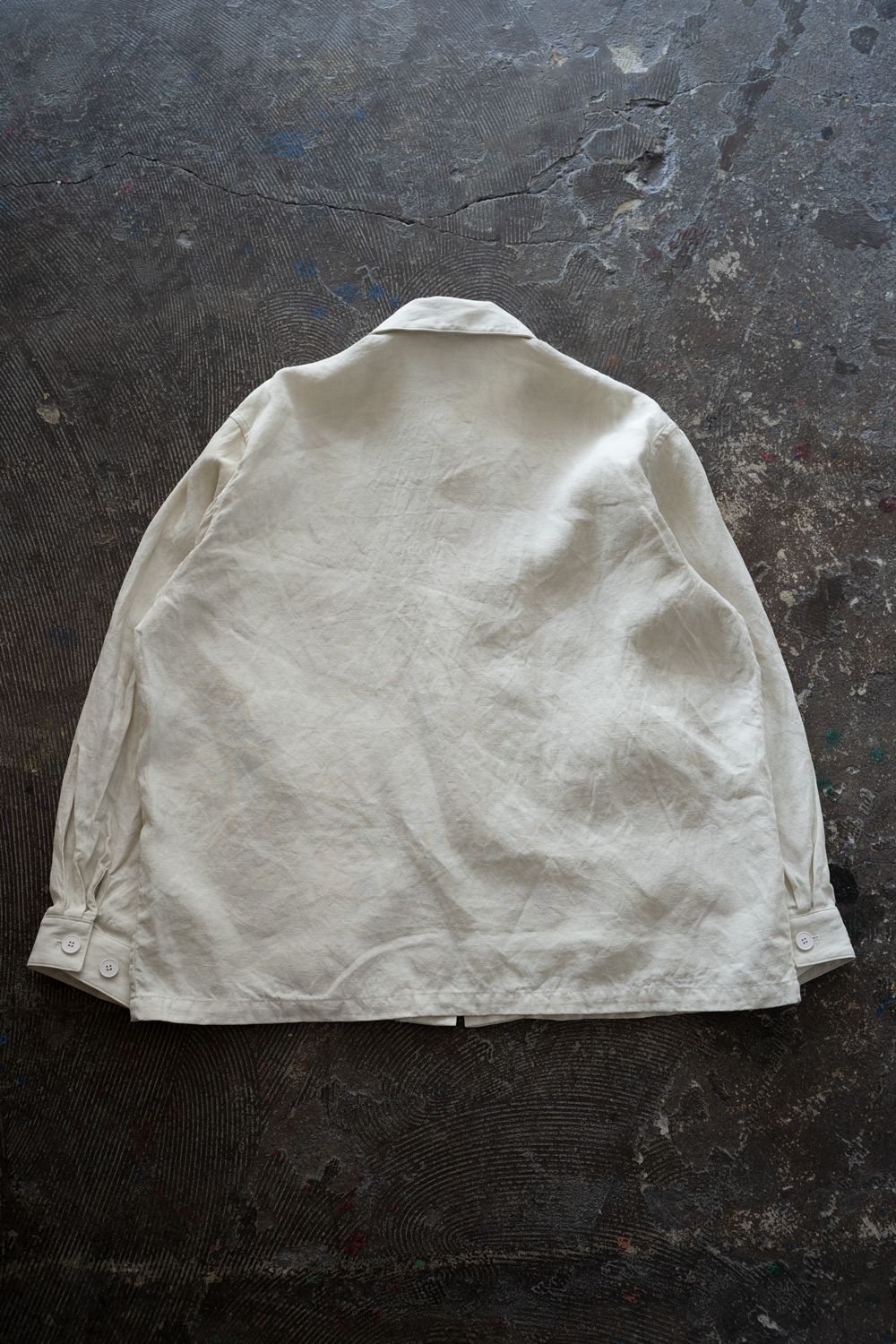 和紙大麻ジャケット(ベンガラ白)