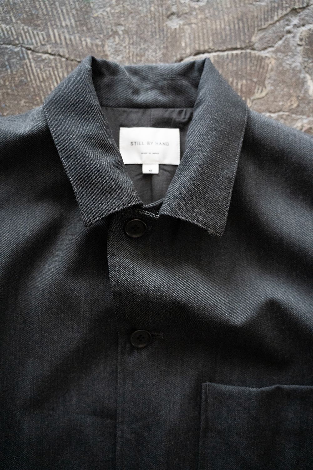 【25AW】ウールサージカバーオール(CHARCOAL)