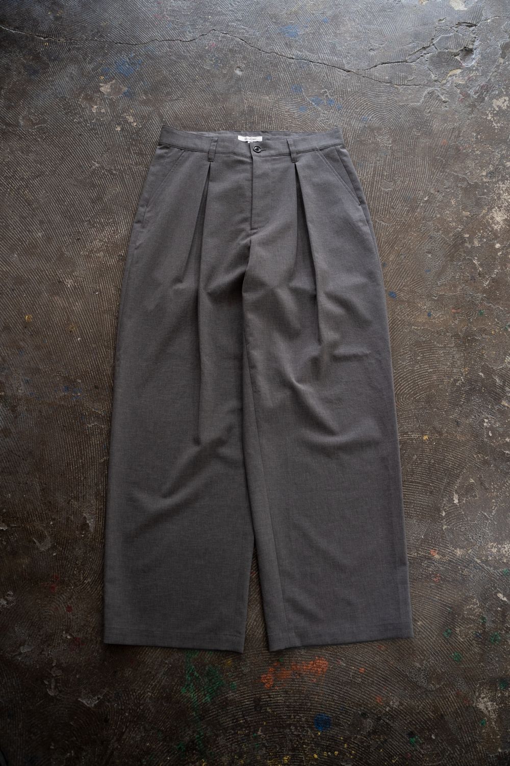 【26SS】2-Tack Wide Slacks/2タックワイドスラックス(GRAY)