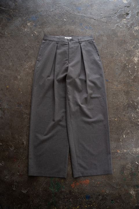 【26SS】2-Tack Wide Slacks/2タックワイドスラックス(GRAY)