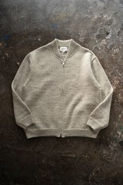 【ラスト1点】【24AW】英国羊毛ニットブルゾン(GRAY)
