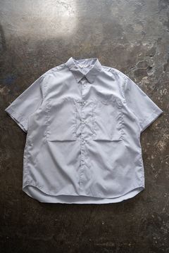 【ラスト1点】【24SS】両胸ポケット半袖ブロードシャツ(GRAY)