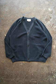 【ラスト1点】【25SS】綿×ポリエステル×リネン10Gカーディガン(DUSTY BLUE)