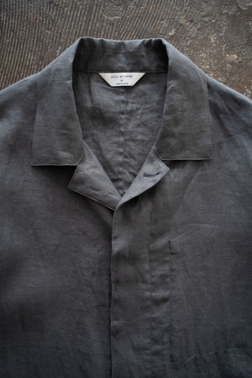 【26SS】リネンミニマルカバーオールジャケット(BLUE GREY)