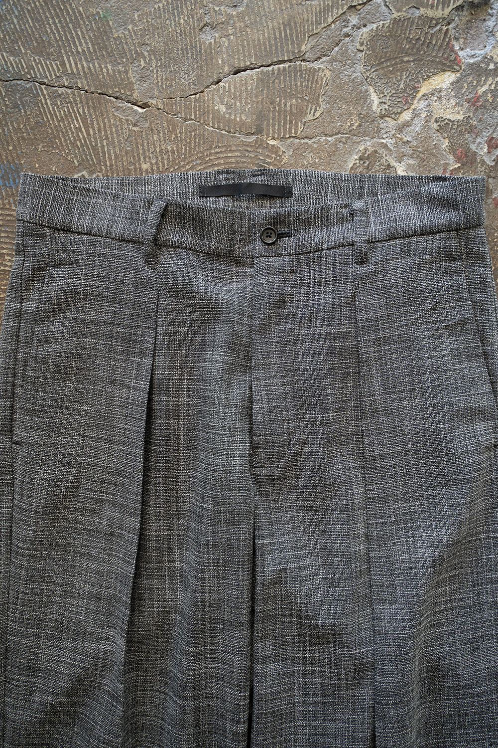 【ラスト1点】【25SS】Summer Tweed Tuck Pants/サマーツイードタックパンツ(GRAY)