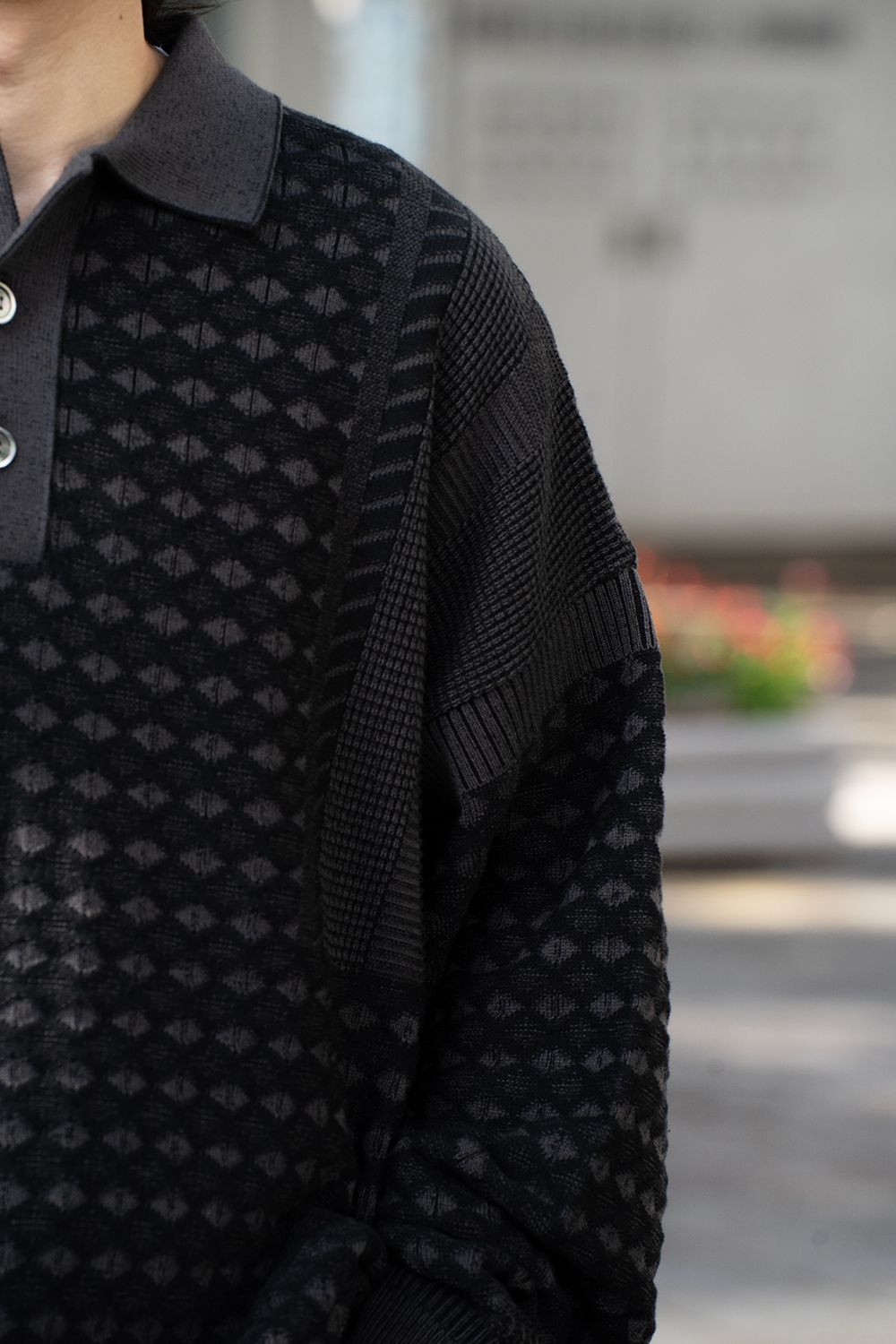 【25AW】Rikka Knit Polo(BLACK)