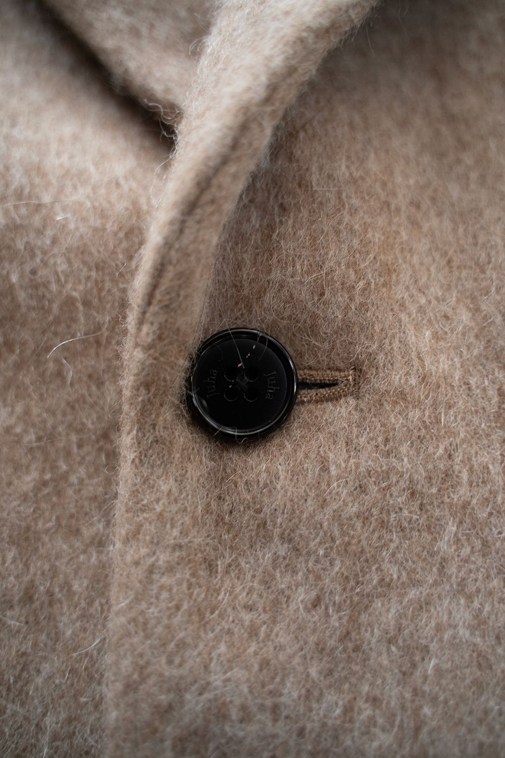 【ラスト1点】【25AW】Mohair Shaggy Long Jacket/モヘアシャギーロングジャケット(BEIGE)