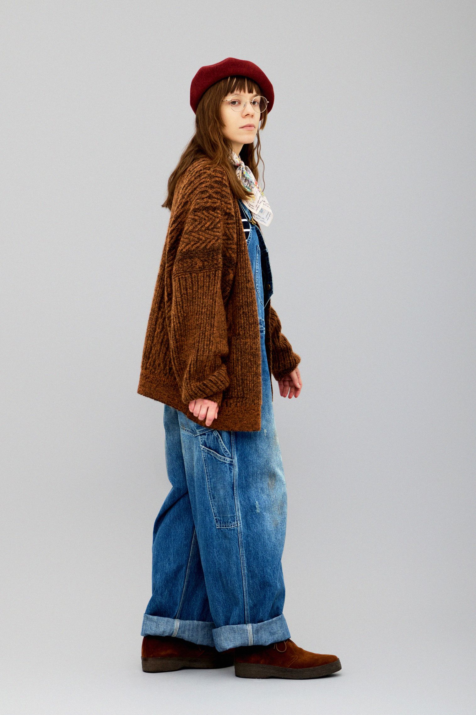 YASHIKI - 【25AW】Sekkei Mohair Cardigan(ORANGE) | Salty