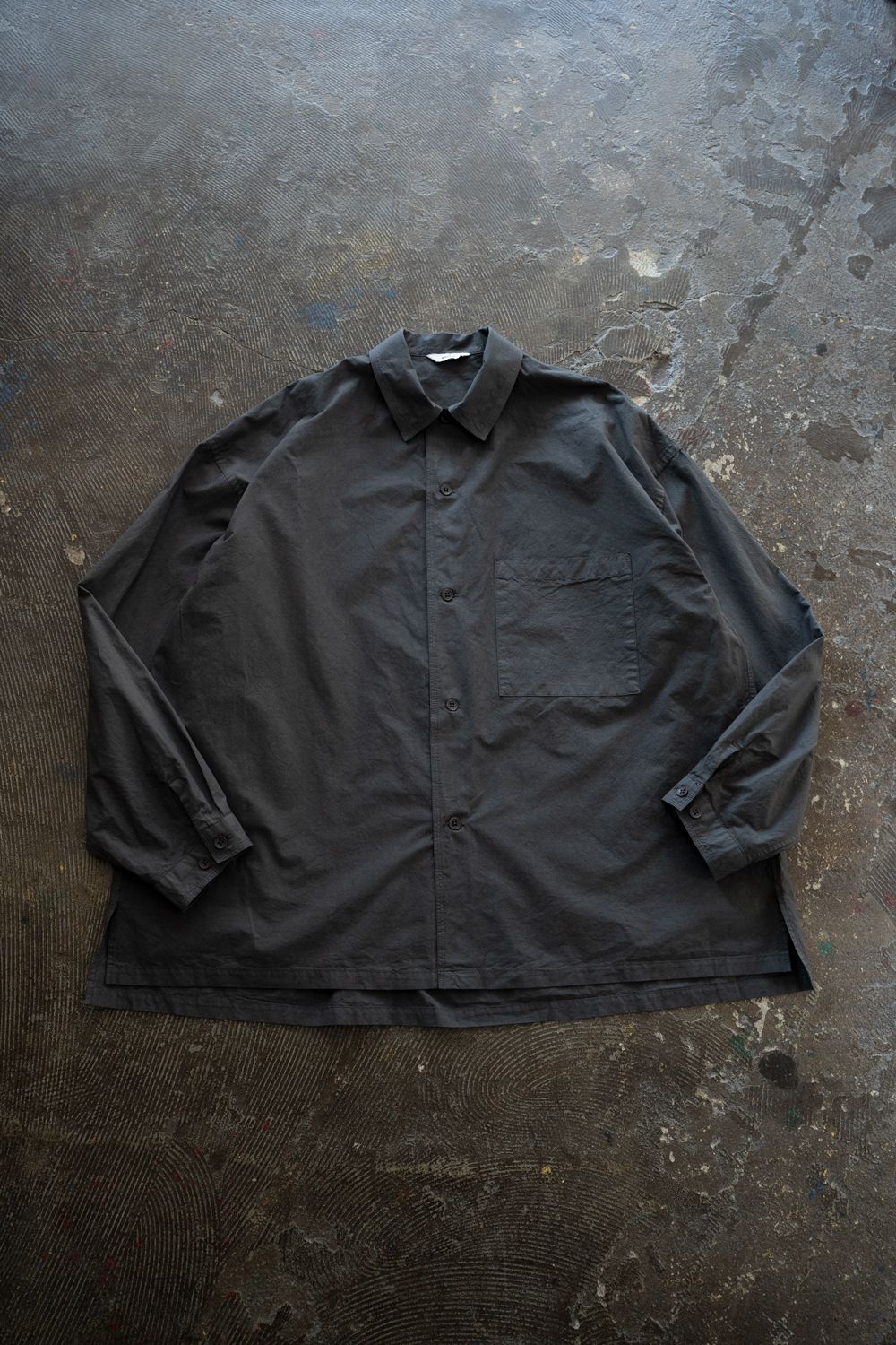 【ラスト1点】【25AW】ガーメントダイダンプシャツ(CHARCOAL)