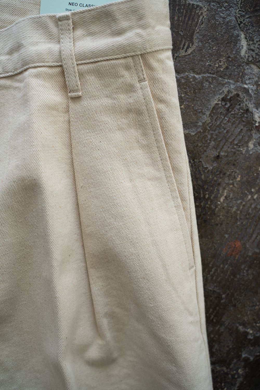 【ラスト1点】【23SS】ワイドタックパンツ(HEMP CREAM)