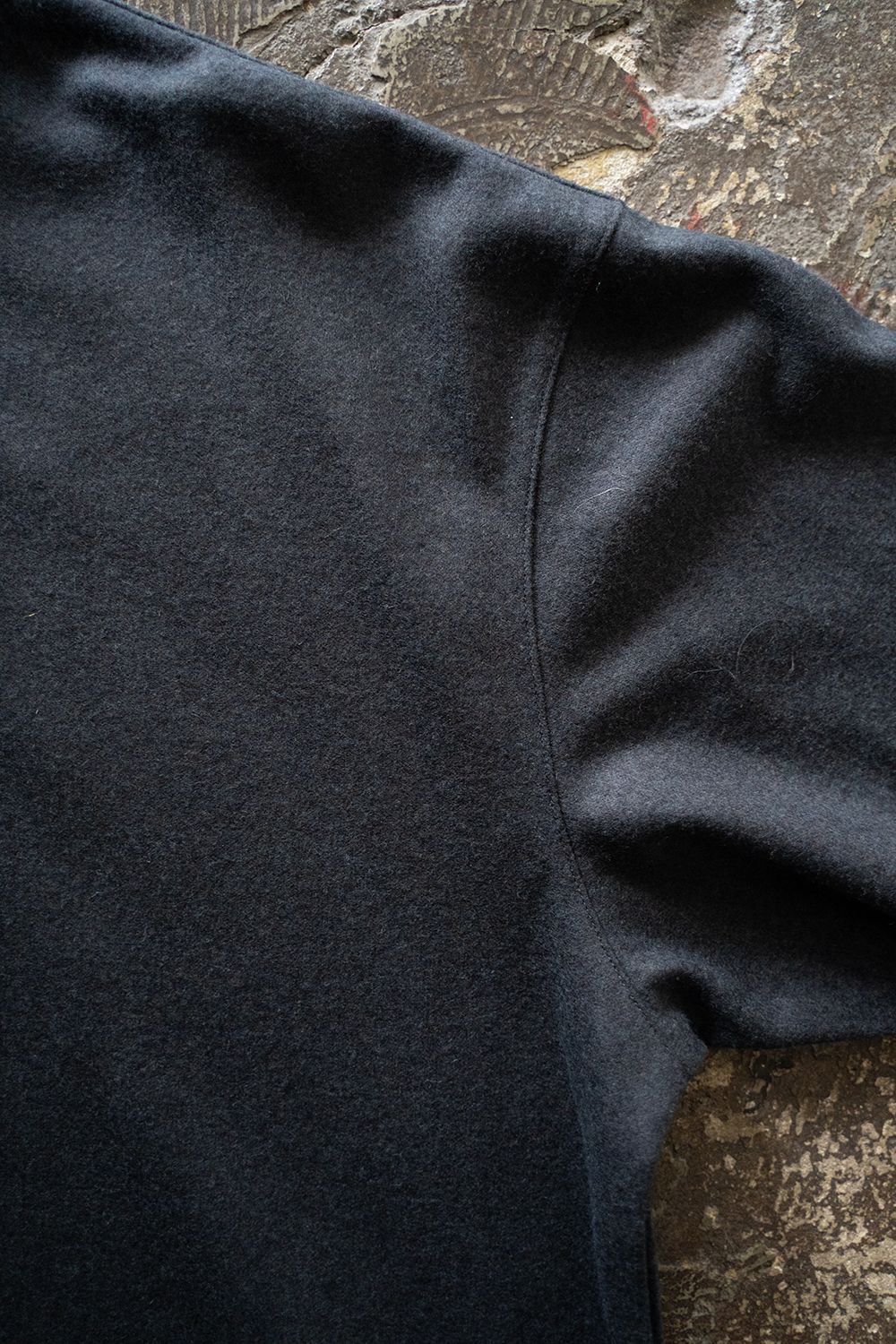 【25AW】ウール×シルクプルオーバー(NAVY)