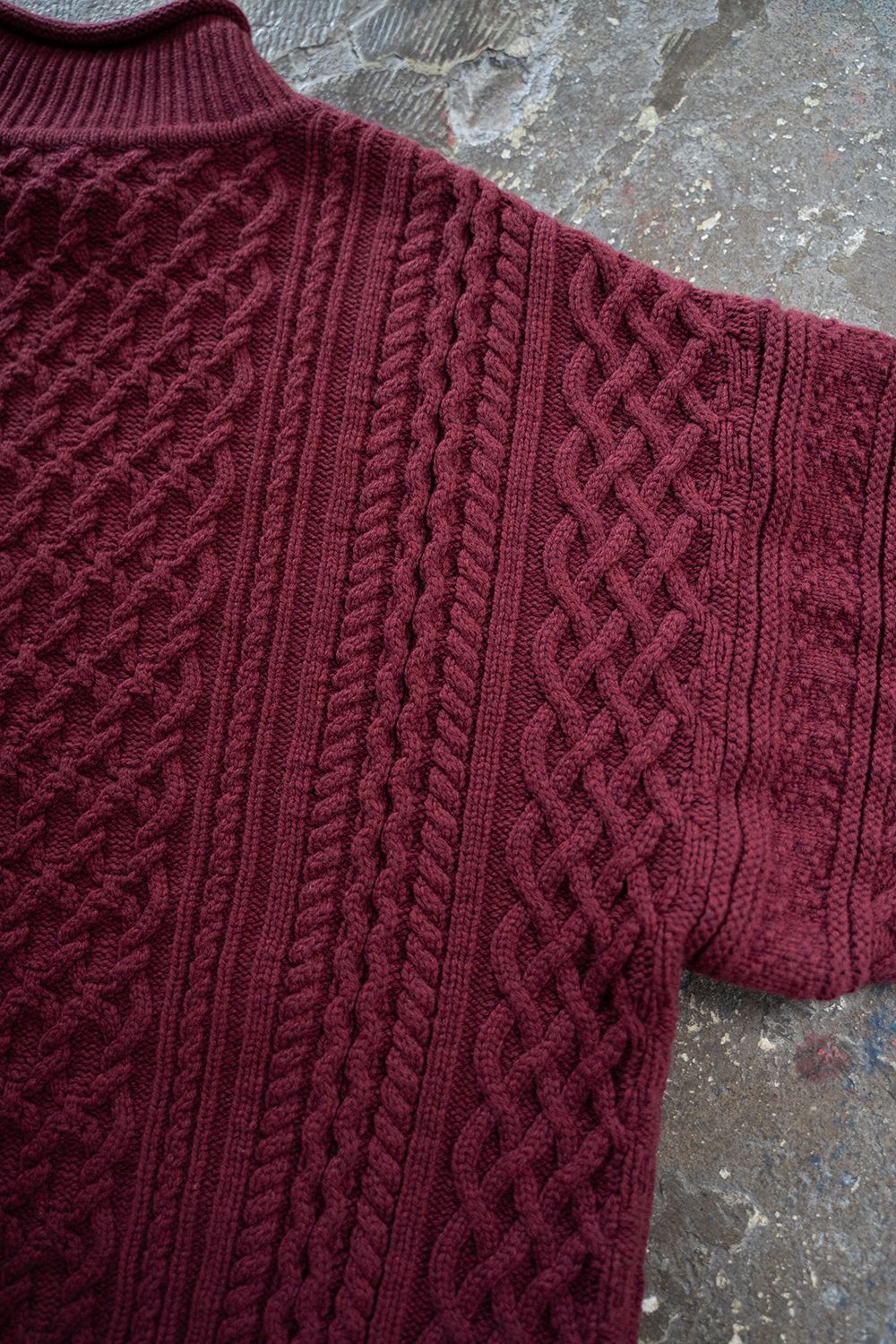 【ラスト1点】Banka Curl High Neck Knit(BURGUNDY)