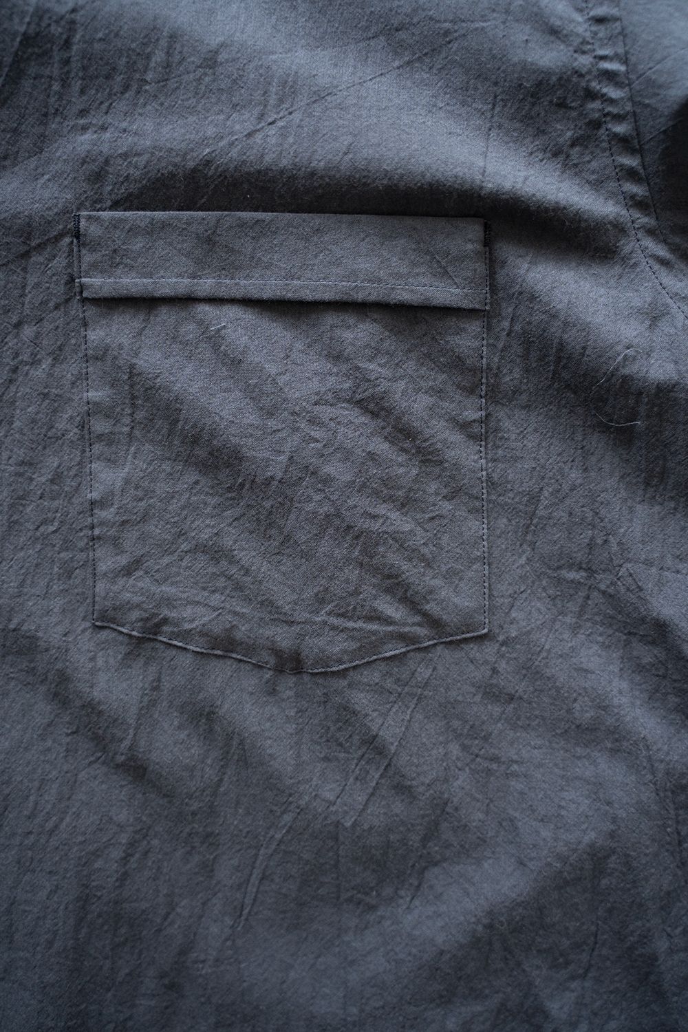 【ラスト1点】【25SS】コットンシルクオープンカラーシャツ(NAVY)