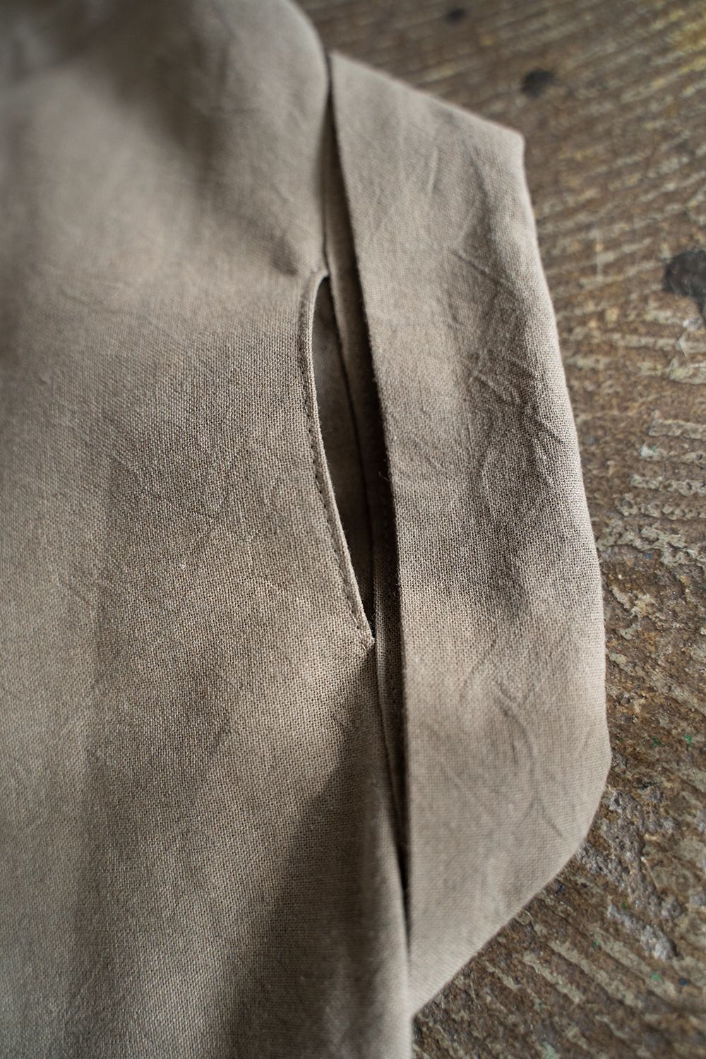 【ラスト1点】"square"pajama washed cotton(MOSS GRAY)【ユニセックス】【セットアップ】