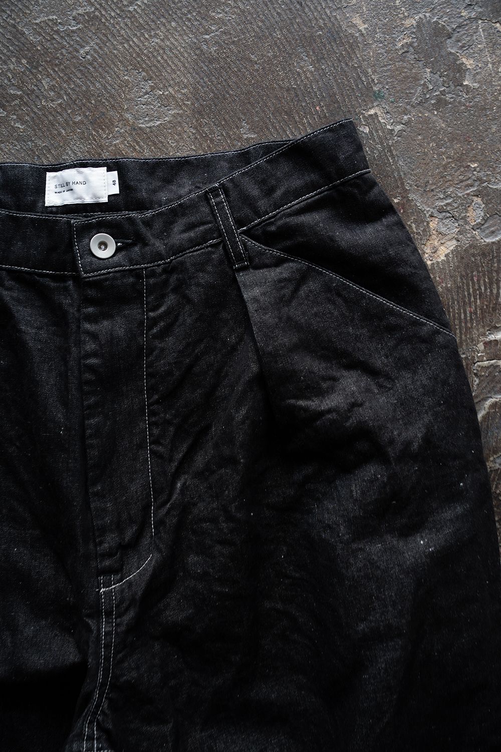 【26SS】8.5oz大麻混デニムワンタックパンツ(BLACK)