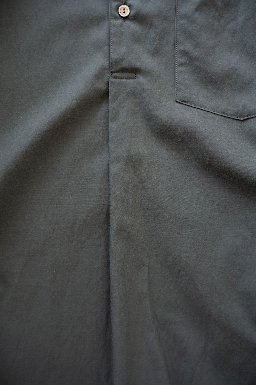 【26SS】キュプラ×コットンプルオーバーシャツ(BLUE GREY)