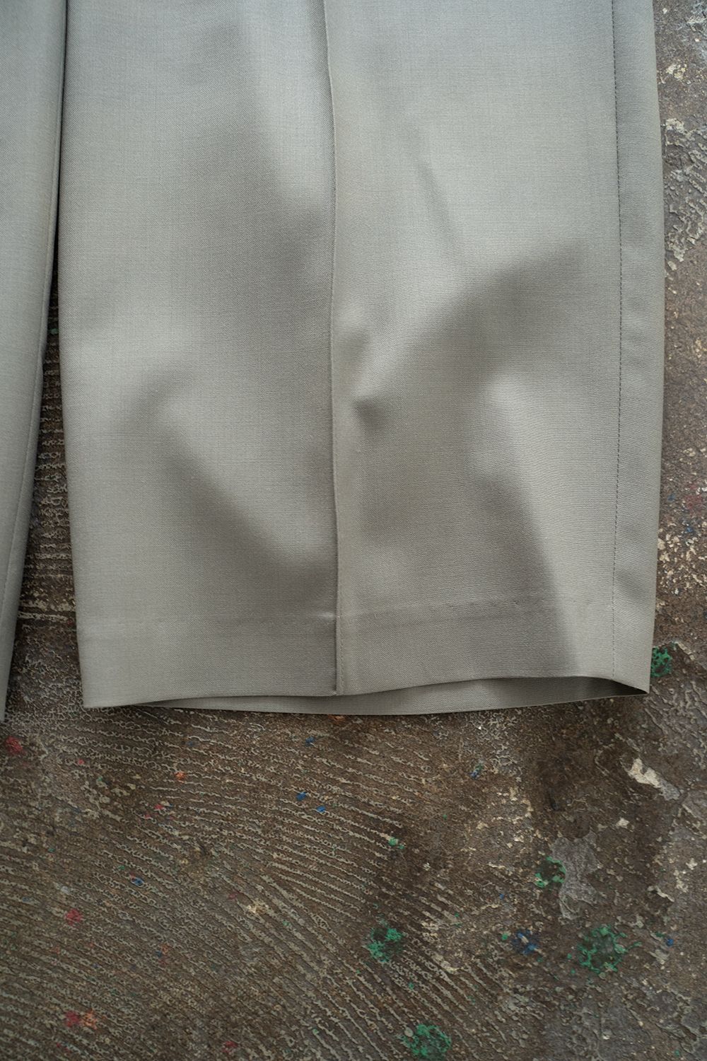 【ラスト1点】【23SS】2-Tack Wool Tropical Trousers/2タックウールトロピカルトラウザーズ(GRAY)