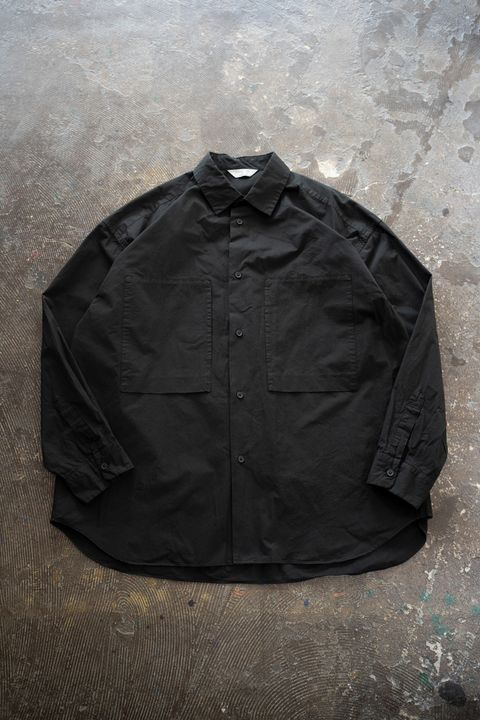 【ラスト1点】【25AW】ガーメントダイオーバーシャツ(INK BLACK)