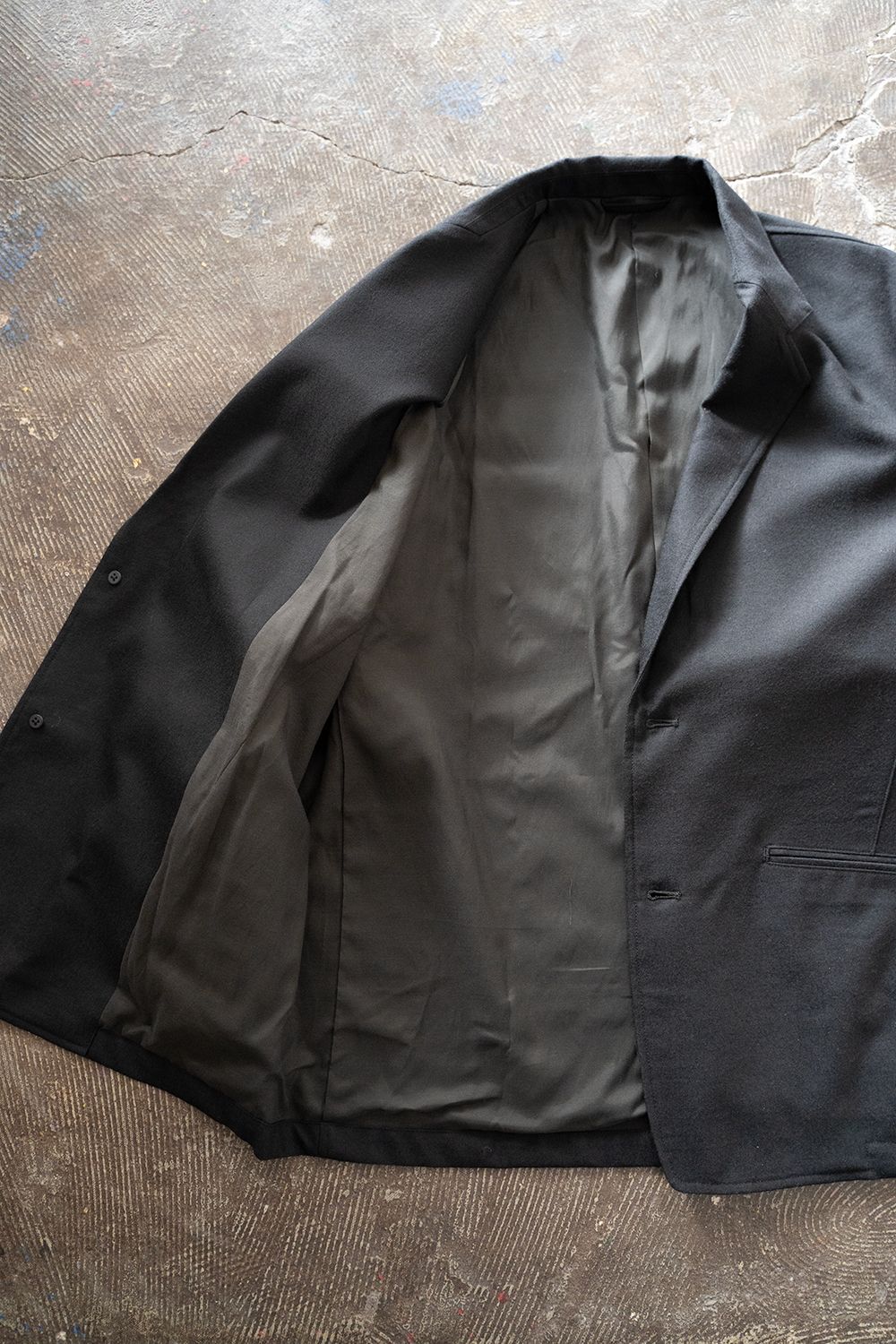 【ラスト1点】【22AW】ウールタッサージャケット(INK BLACK)
