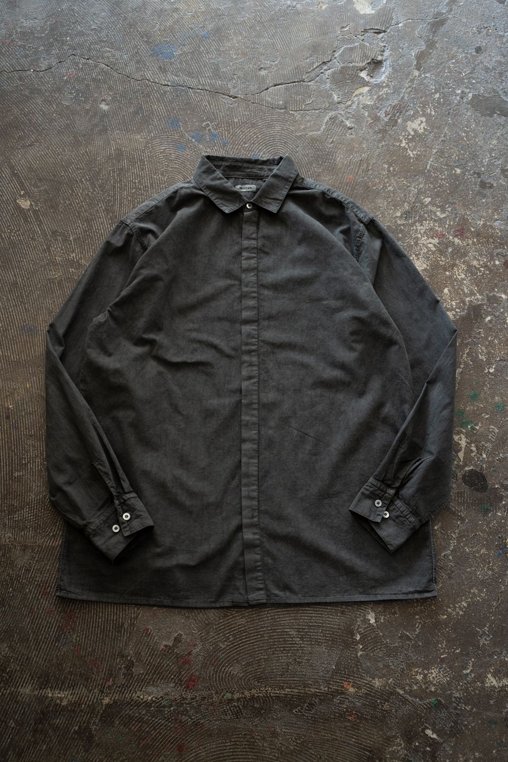強撚OCブロードシャツ(炭)