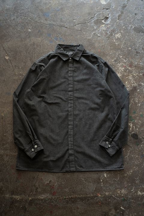 強撚OCブロードシャツ(炭)