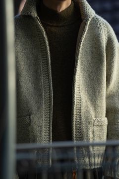 【ラスト1点】yak/lambs multi ply HAND KNITTING cowichan sweater(MINT)