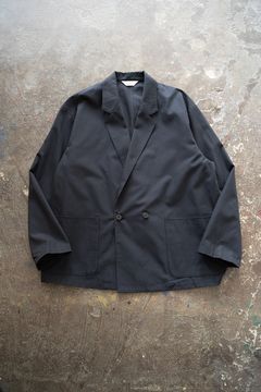 【ラスト1点】【25SS】キュプラ混ツイルダブルジャケット(DARK NAVY)
