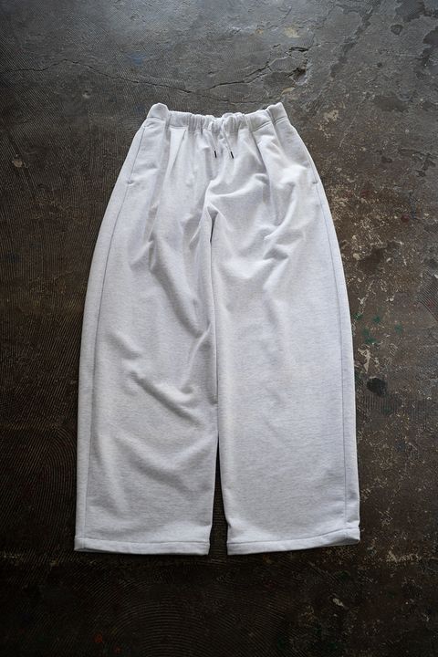 【25AW】裏毛ワンタックスラックス(LIGHT GRAY)