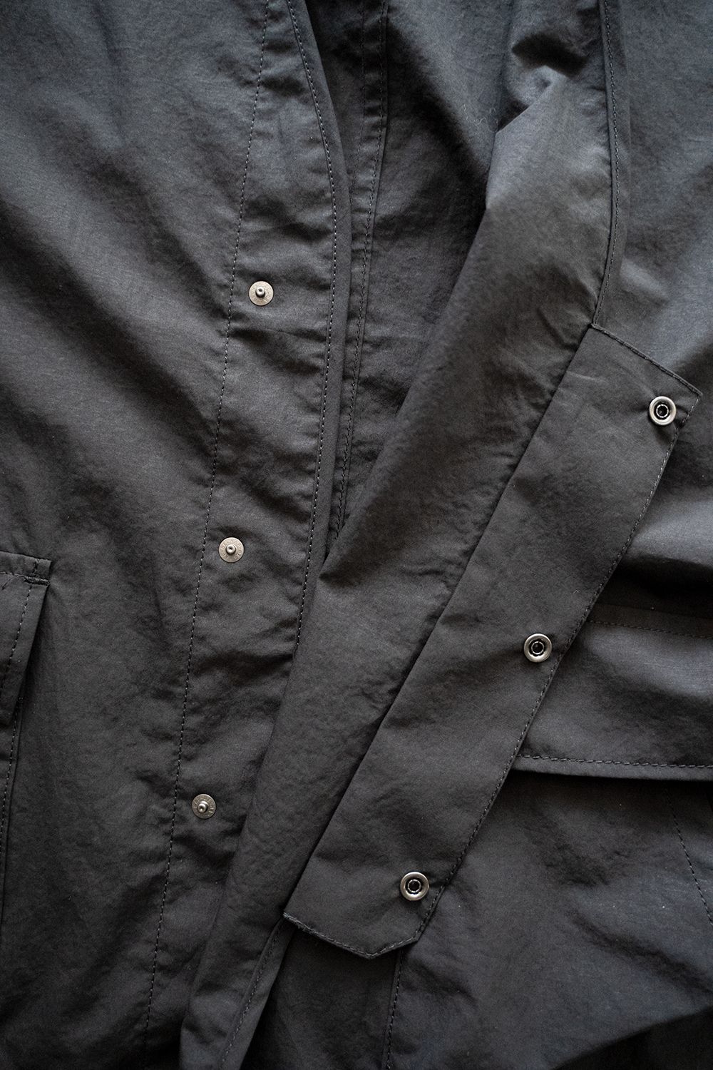 【ラスト1点】【22SS】綿×麻ビッグポケットベスト(INK BLACK)