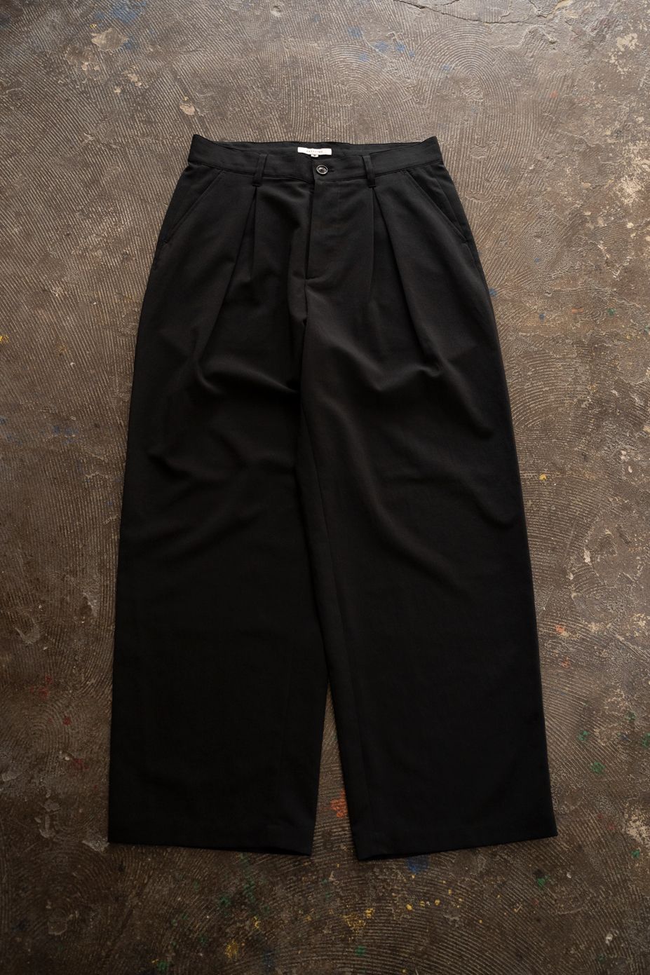 【26SS】2-Tack Wide Slacks/2タックワイドスラックス(BLACK)