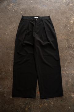 【26SS】2-Tack Wide Slacks/2タックワイドスラックス(BLACK)