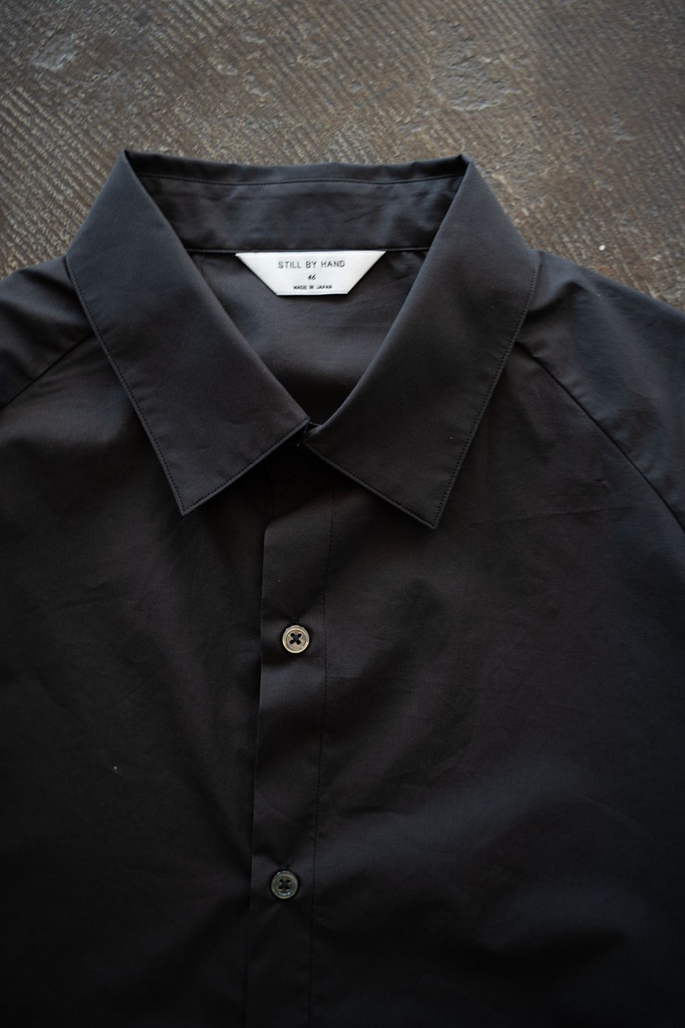 【ラスト1点】【25AW】コットンラグランスリーブシャツ(CHARCOAL)