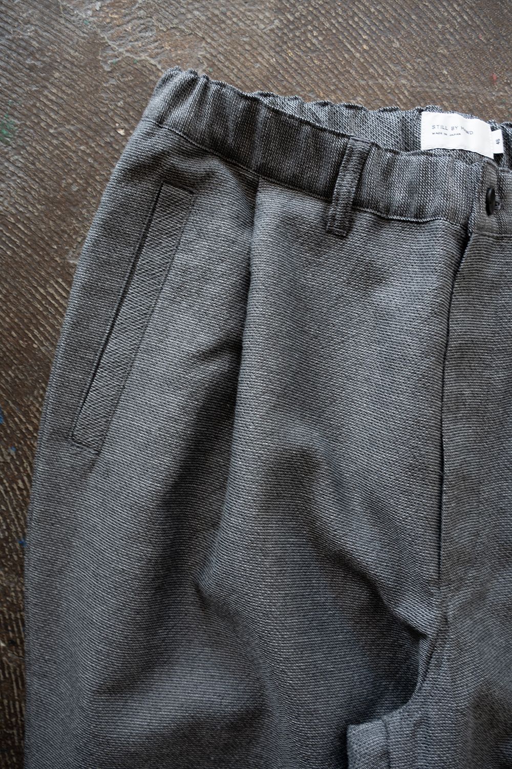 【26SS】ポリエステル×コットンタックイージーパンツ(GREY)