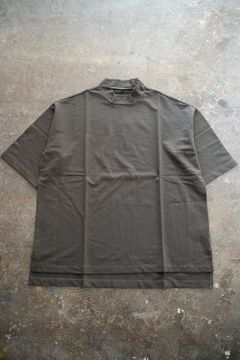 【ラスト1点】Shadow Stripe Mock Neck/シャドウストライプモックネックカットソー(CHARCOAL)