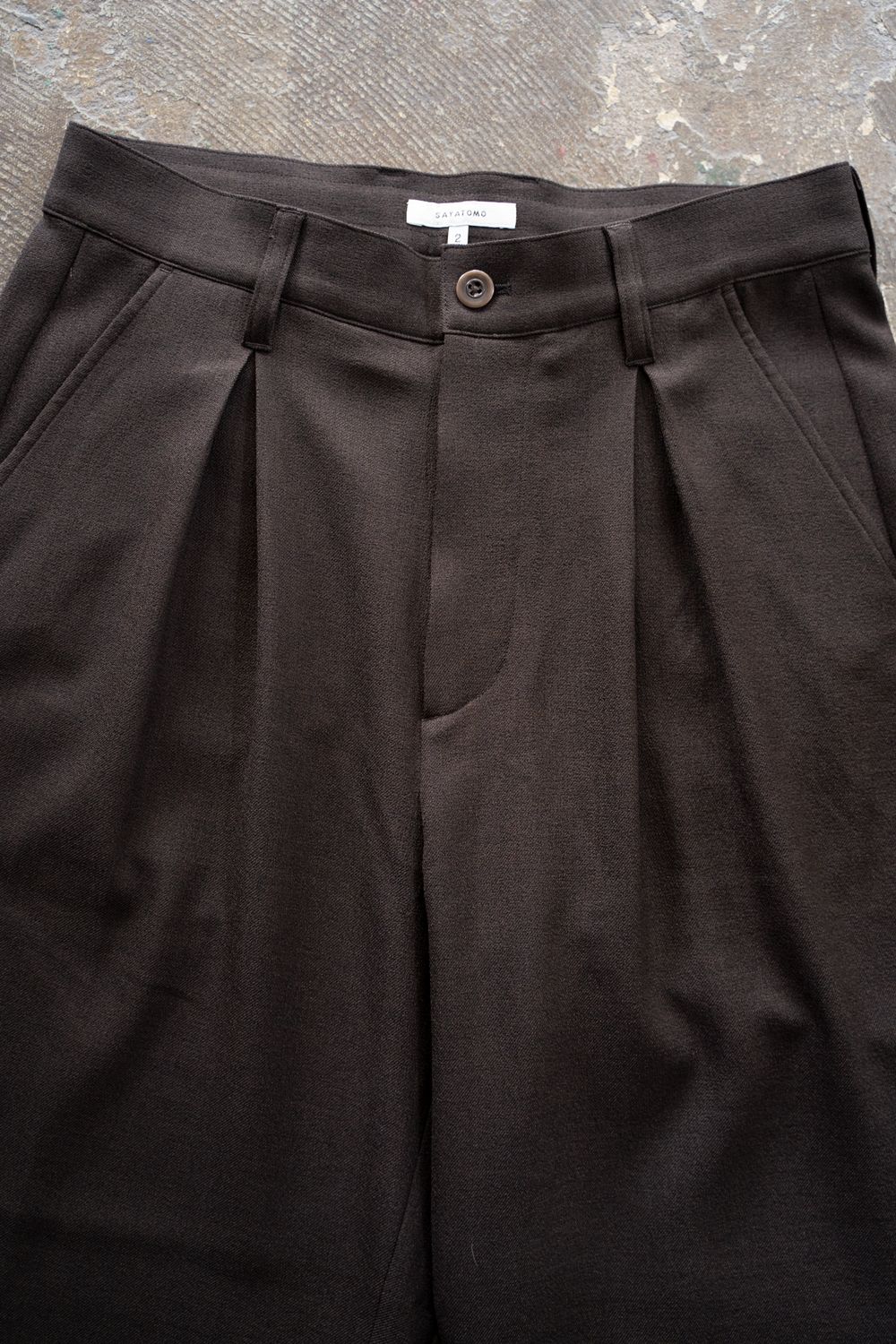 【ラスト1点】【25AW】2-Tack Wide Slacks/2タックワイドスラックス(BROWN)
