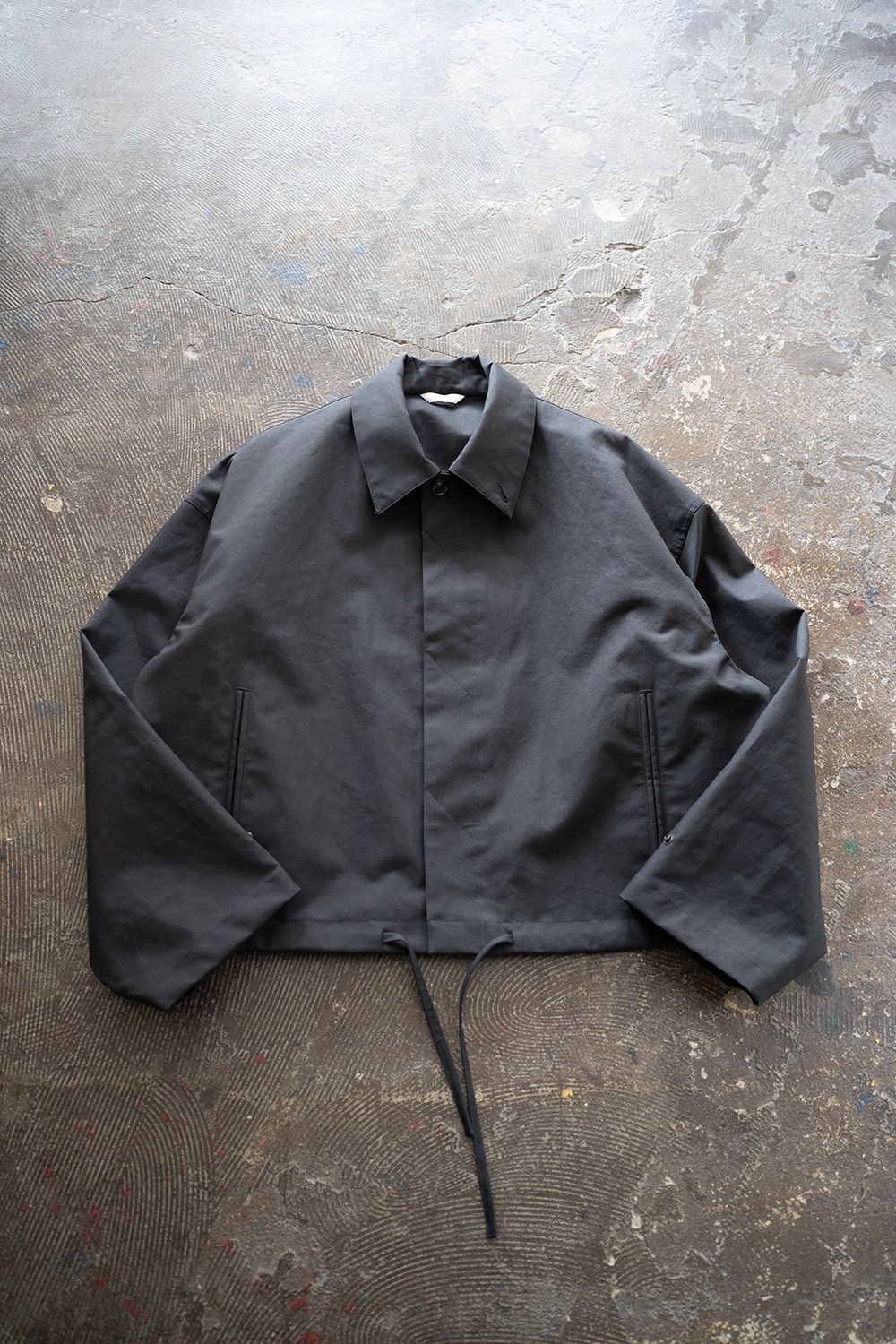 【25AW】Cotton Typewriter 2WAY Coat/コットンタイプライター2WAYコート(BLACK NAVY)