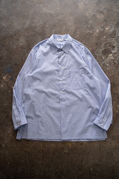 【ラスト1点】【24SS】ストライププルオーバーシャツ(BLUE)
