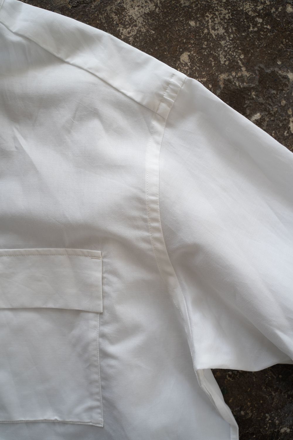 【26SS】コットン×ラミーオーバーサイズシャツ(WHITE)