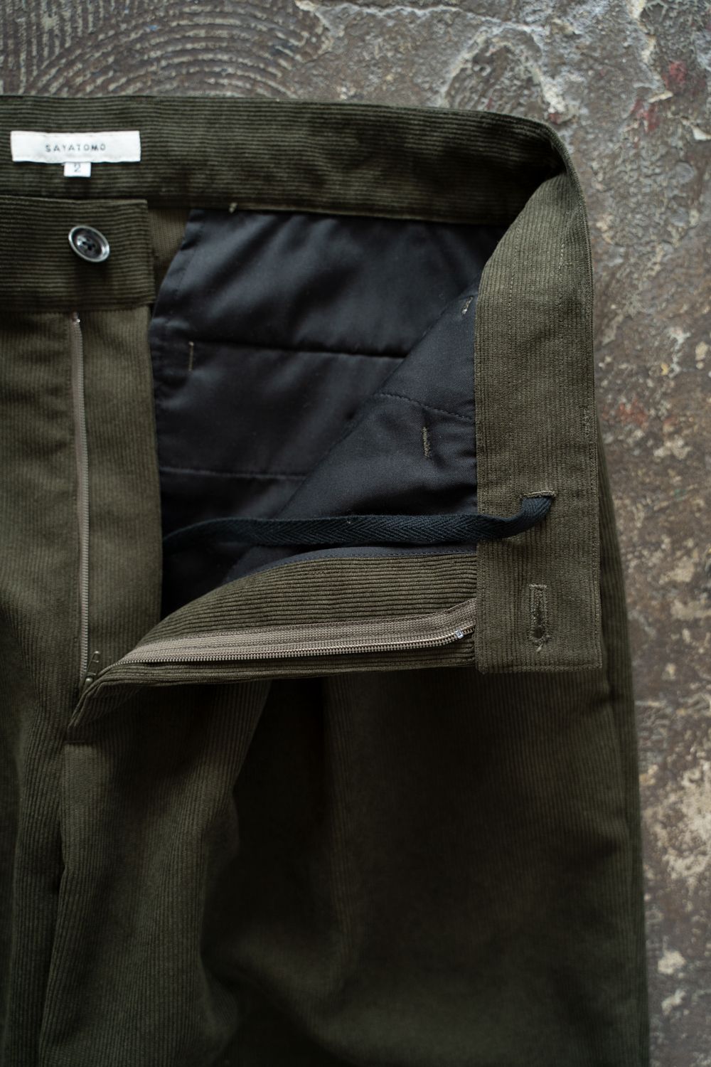 【26AW】2-Tack Corduroy Baggy Trousers/2タックコーデュロイバギートラウザーズ(OLIVE)