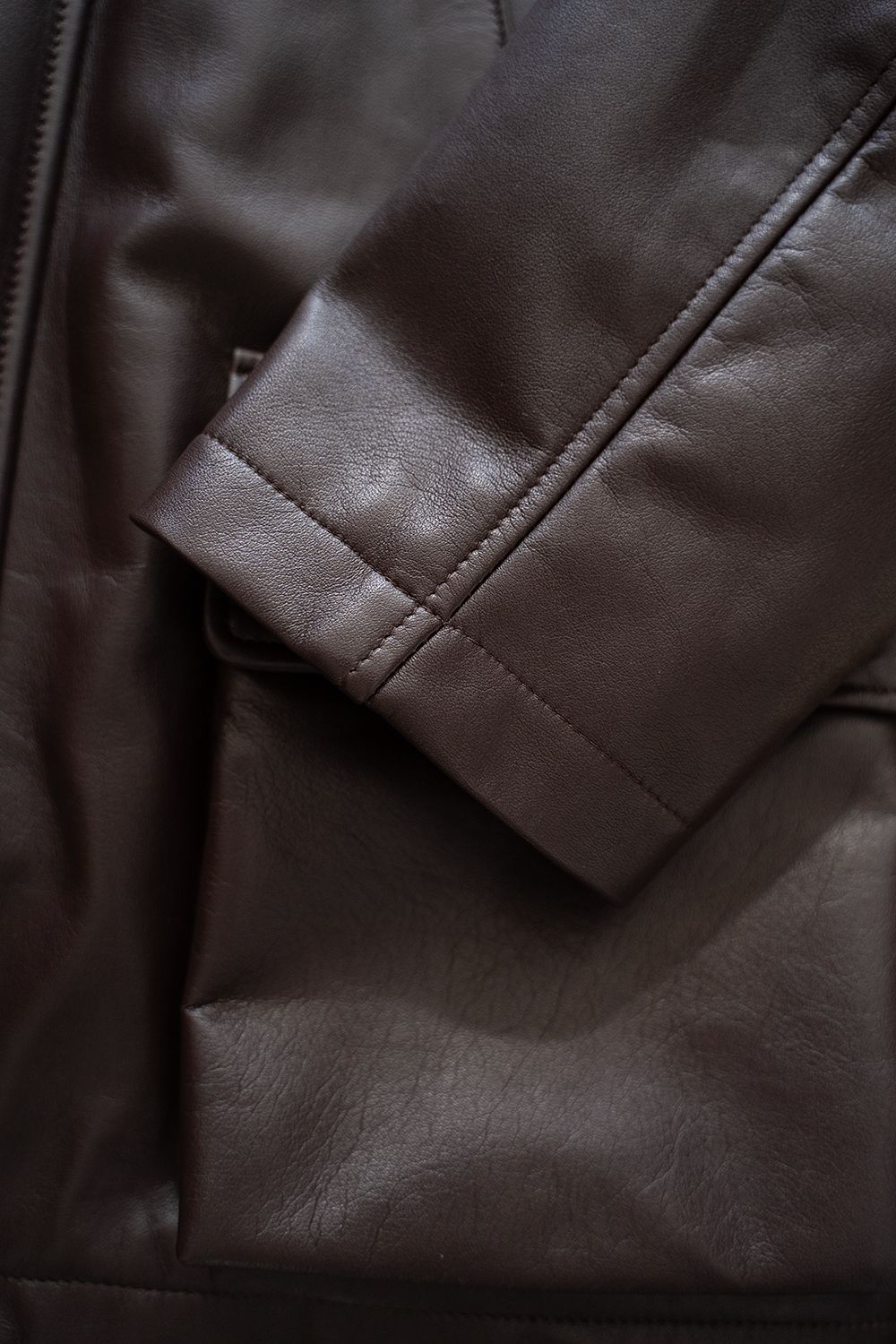 【ラスト1点】【24AW】Riding Leather Jacket/ライディングレザージャケット(BROWN)