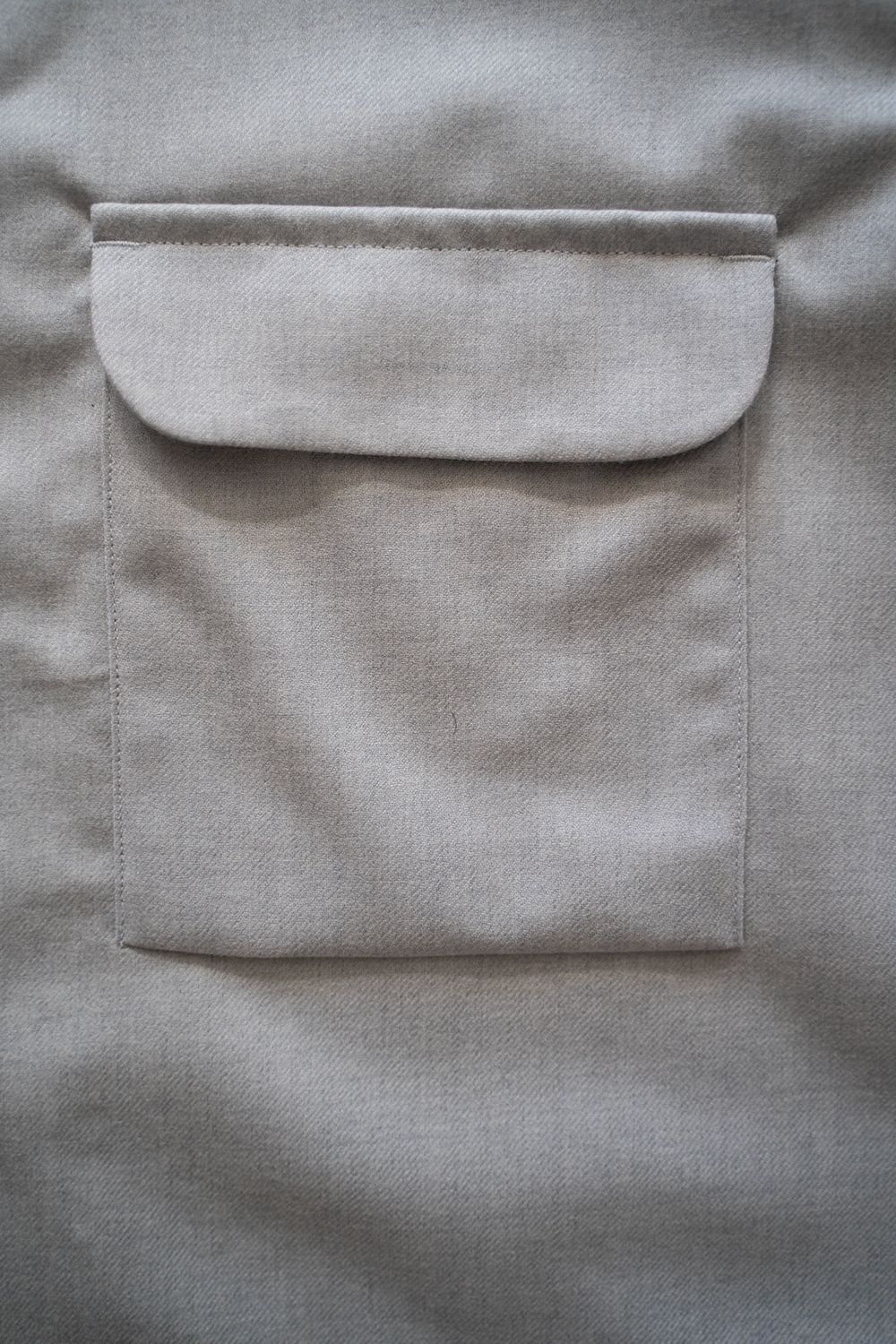 【ラスト1点】【24AW】Super120'sウールシャツ(LIGHT GRAY)
