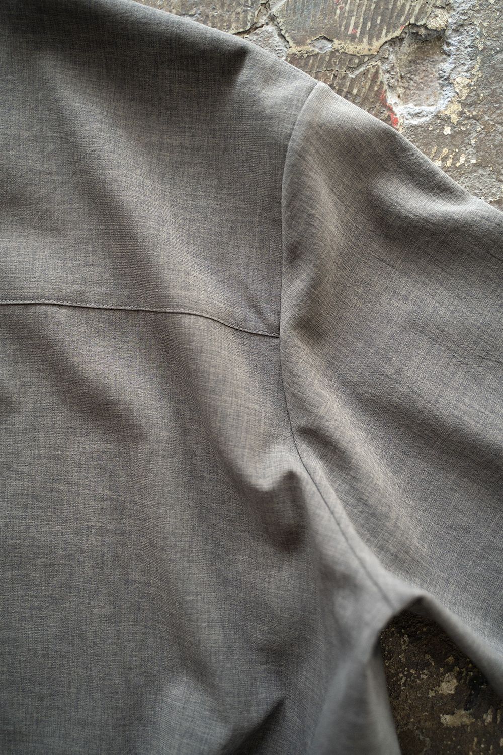 【22SS】強撚ポリエステルジップブルゾン(GRAY)