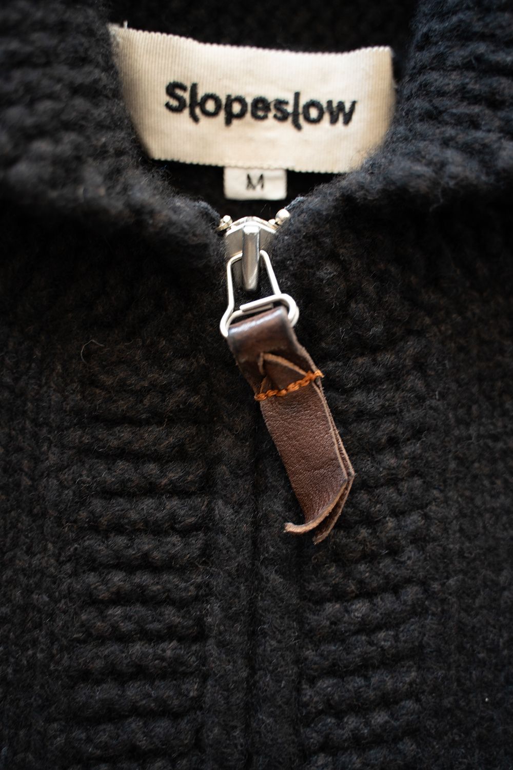 【ラスト1点】yak/lambs multi ply HAND KNITTING cowichan sweater(BLACK)
