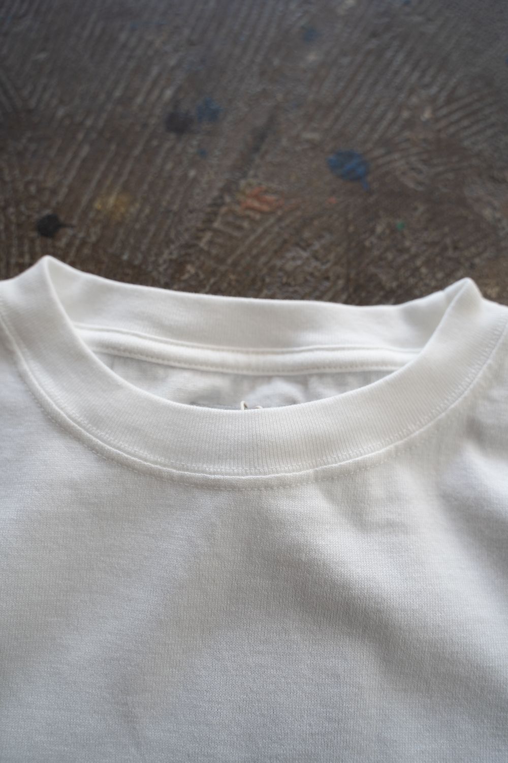 【ラスト1点】スビンコットン30/2吊り天竺半袖T(OFF WHITE)