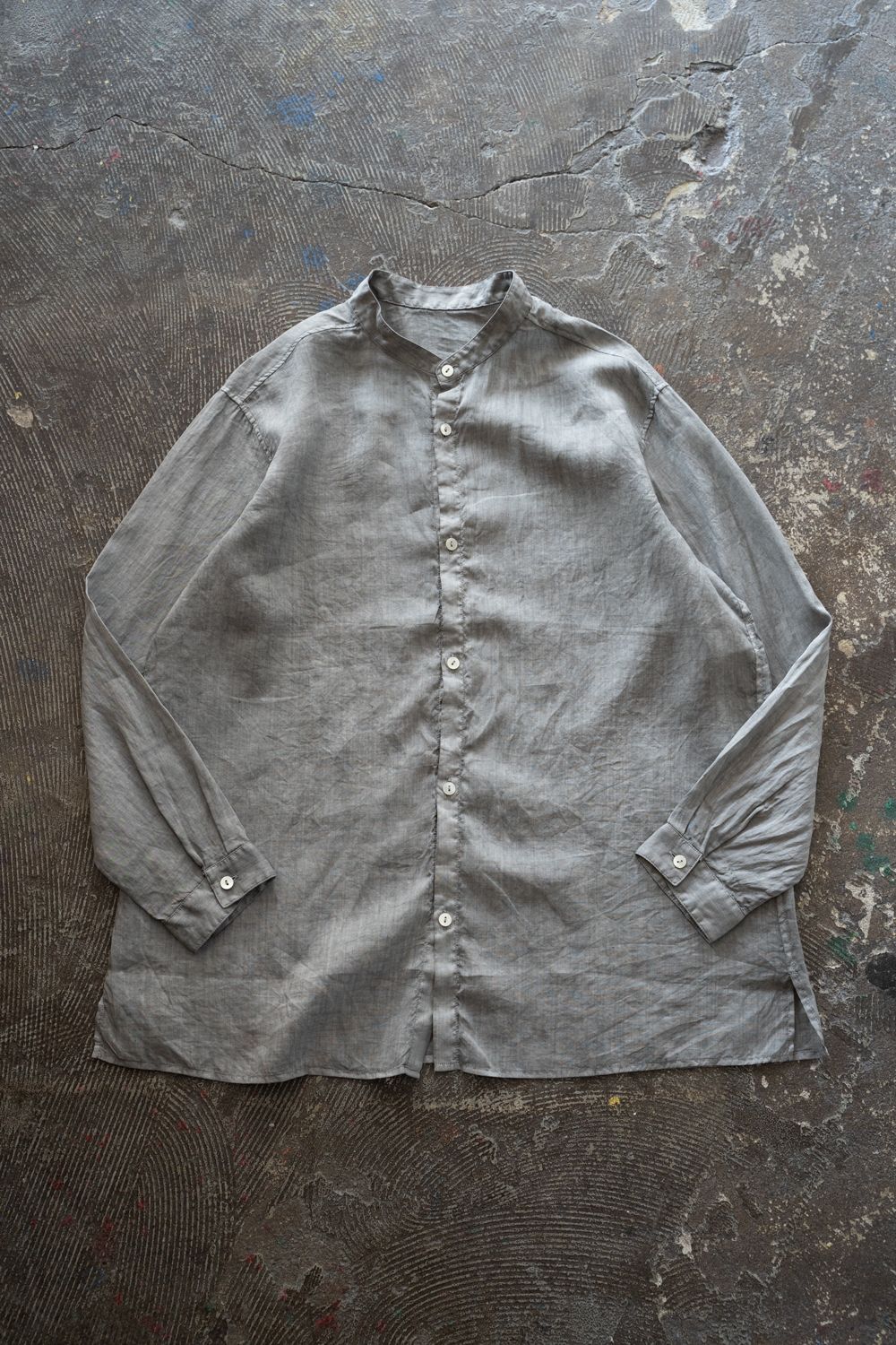 ラミーシルクシャツ(松煙)