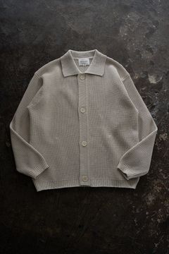 【26SS】和紙混7Gニットブルゾン(TAUPE)