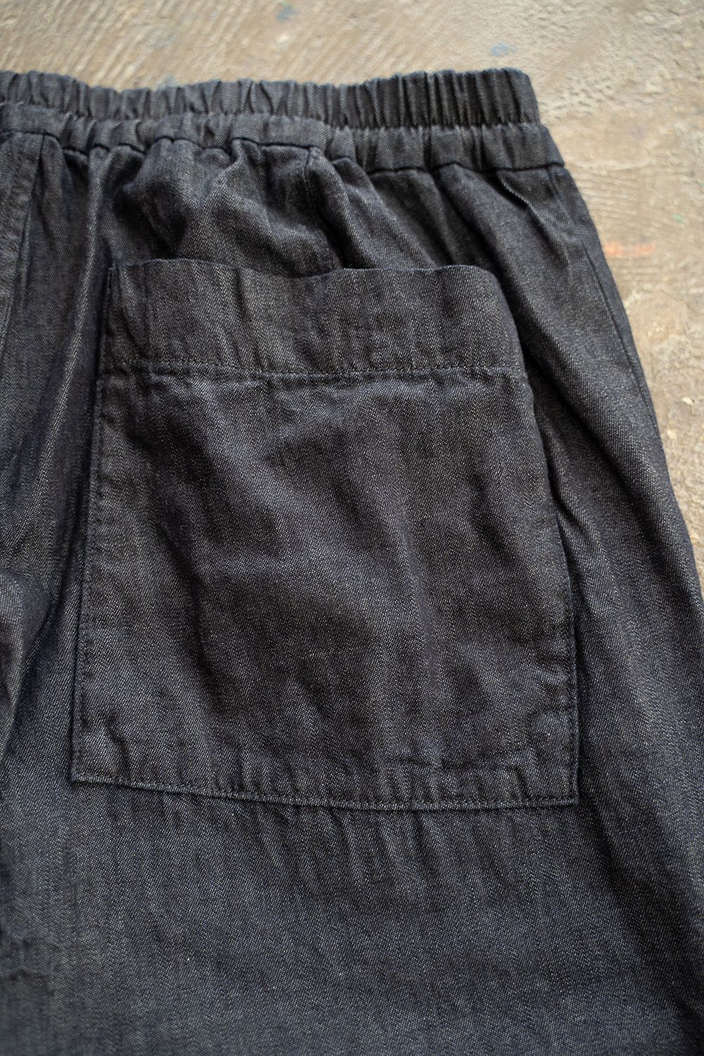 【ラスト1点】キュプラ×ウール混イージーシャンブレーパンツ(NAVY)