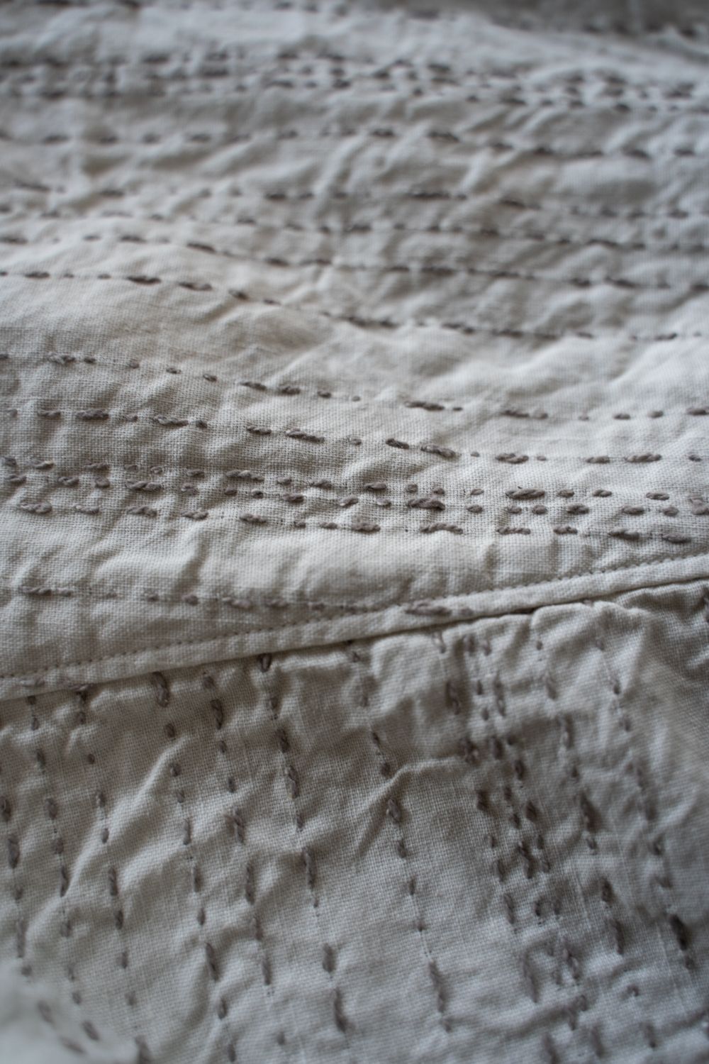 薄手刺し子織ジャケット(ベンガラ白)